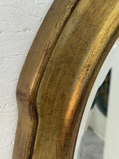 Vintage Italian Oval Mirror with Gilded Frame 1960s - 4291623