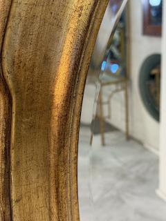Vintage Italian Oval Mirror with Gilded Frame 1960s - 4291624