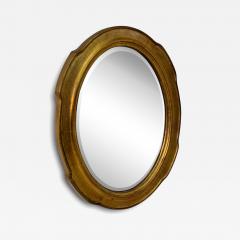 Vintage Italian Oval Mirror with Gilded Frame 1960s - 4297043