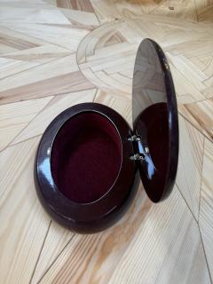 Vintage Italian Oval Vanity Box with Smoked Mirror - 4776863
