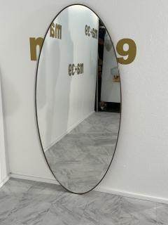 Vintage Italian Oval Wall Mirror 1960s - 3613866