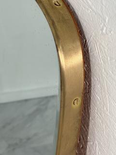 Vintage Italian Oversize Brass Wall Mirror 1970s - 3613842