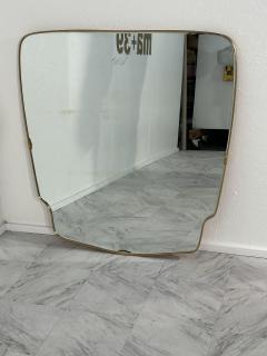 Vintage Italian Oversize Brass Wall Mirror 1970s - 3613845