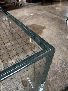 Vintage Italian Oversize Full Glass Coffee Table By Glas Italia 1960 - 3262253