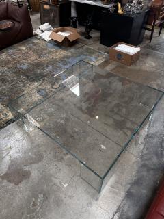 Vintage Italian Oversize Full Glass Coffee Table By Glas Italia 1960 - 3262257