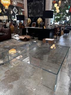 Vintage Italian Oversize Full Glass Coffee Table By Glas Italia 1960 - 3262258