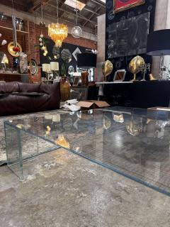 Vintage Italian Oversize Full Glass Coffee Table By Glas Italia 1960 - 3262260