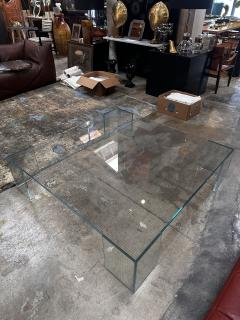 Vintage Italian Oversize Full Glass Coffee Table By Glas Italia 1960 - 3262261