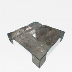 Vintage Italian Oversize Full Glass Coffee Table By Glas Italia 1960 - 3263041