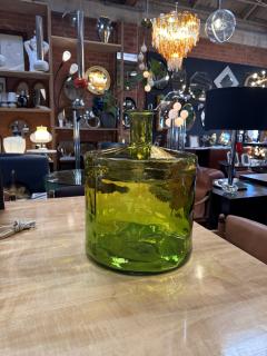Vintage Italian Oversize Murano Green Vase 1980s - 3431087
