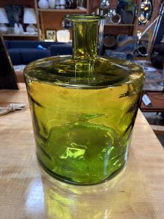 Vintage Italian Oversize Murano Green Vase 1980s - 3431088