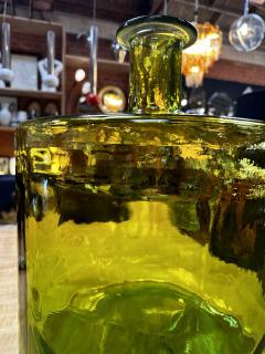 Vintage Italian Oversize Murano Green Vase 1980s - 3431089