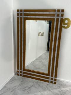 Vintage Italian Rectangular Wood Wall Mirror 1970 - 3613800