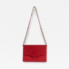 Vintage Italian Red Silk Shoulder Bag by Rinos circa 1970s - 3388254