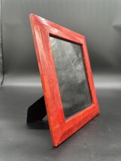 Vintage Italian Red Wood Picture Frame 1980s - 3689939