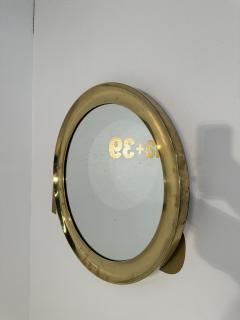 Vintage Italian Round Brass Mirror 1980s - 3613923