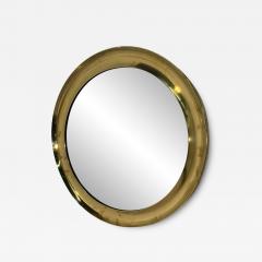 Vintage Italian Round Brass Mirror 1980s - 3614915
