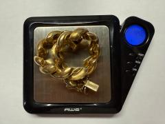 Vintage Italian San Marco Macaroni Bracelet in Thick 14K Yellow 44 8 grams - 4158057