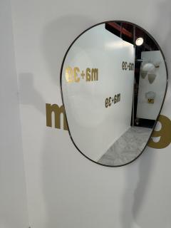 Vintage Italian Semi Oval Wall Mirror 1970s - 3614481