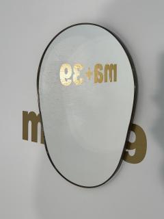 Vintage Italian Semi Oval Wall Mirror 1970s - 3614483