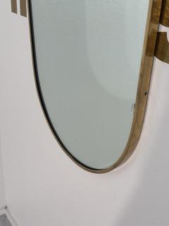 Vintage Italian Shield Brass Mirror 1960s - 3636337