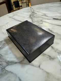 Vintage Italian Silver Plated Guilloch Playing Card Box - 4380203