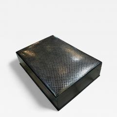 Vintage Italian Silver Plated Guilloch Playing Card Box - 4383247