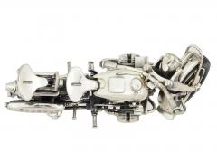 Vintage Italian Sterling Silver 925 Italian Signed Motorcycle Bike Harley - 4179293