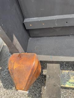 Vintage Italian Style Wood Coffee Table with Bulbous Legs - 4375878