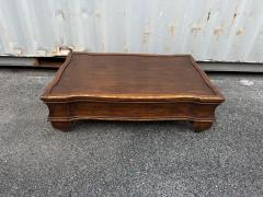 Vintage Italian Style Wood Coffee Table with Bulbous Legs - 4375895