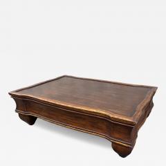 Vintage Italian Style Wood Coffee Table with Bulbous Legs - 4379357