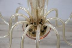 Vintage Italian Transparent Yellow Murano Glass Chandelier 1980s - 2232379