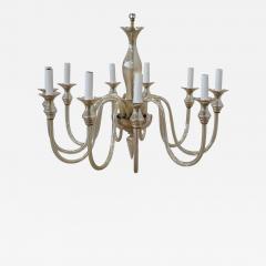 Vintage Italian Transparent Yellow Murano Glass Chandelier 1980s - 2234441