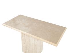 Vintage Italian Travertine Console Table 1970 s - 4220261