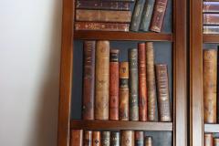 Vintage Italian Trompe Loeil Leather Book Library Folding Screen by Sarreid - 4380489