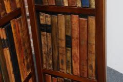 Vintage Italian Trompe Loeil Leather Book Library Folding Screen by Sarreid - 4380491