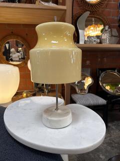 Vintage Italian Unique Marble and Glass Table Lamp 1980s - 3431076