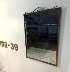 Vintage Italian Wall Mirror with Ornamental Metal Accent 1970s - 4290347