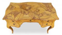 Vintage Italian Walnut Burl Louis XV Bombay Style Serpentine Writing Desk VGC - 3080452