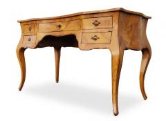 Vintage Italian Walnut Burl Louis XV Bombay Style Serpentine Writing Desk VGC - 3080512