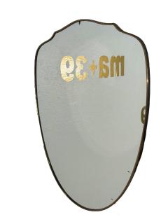 Vintage Italian Wave Brass Wall Mirror 1960s - 3636449