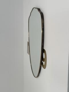 Vintage Italian Wave Brass Wall Mirror 1960s - 3636451