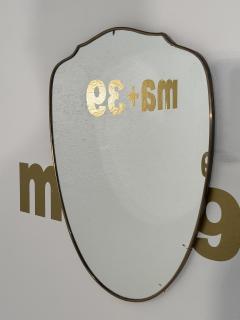Vintage Italian Wave Brass Wall Mirror 1960s - 3636456