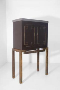 Vintage Italian brass bar cabinet in Art Deco style - 3981392