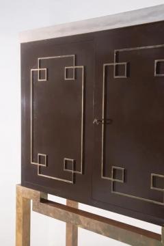 Vintage Italian brass bar cabinet in Art Deco style - 3981453