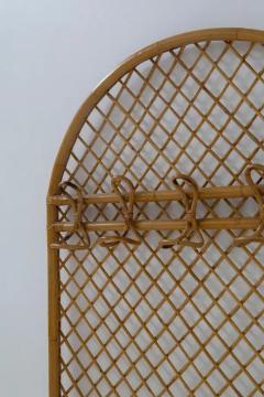 Vintage Italian manifacture bamboo and decorative wall hanging - 3685842