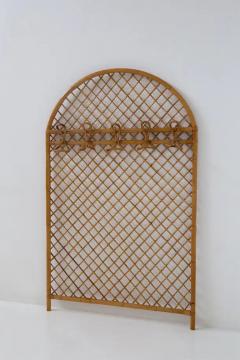 Vintage Italian manifacture bamboo and decorative wall hanging - 3686008