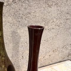 Vintage Japanese Bud Vases Patinated Brass Set of Three - 3705519