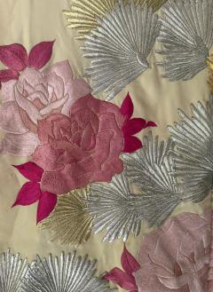 Vintage Japanese Ceremonial Wedding Kimono with Embroidery Designs - 3664120