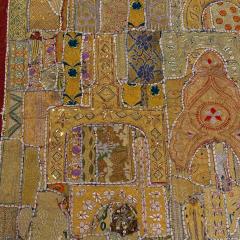 Vintage Kutch Embroidered Textile 83x103 India - 4233042